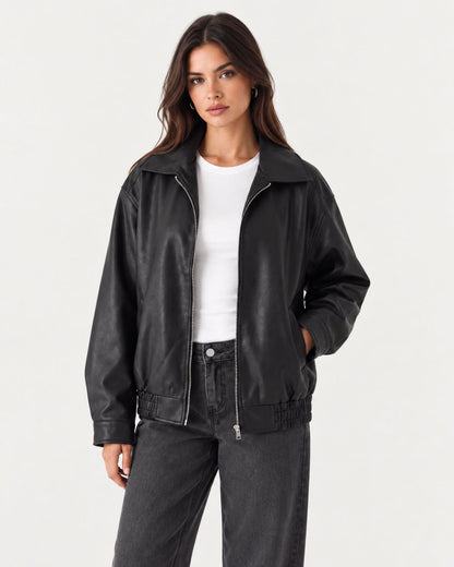 Oversized Leather Jacket